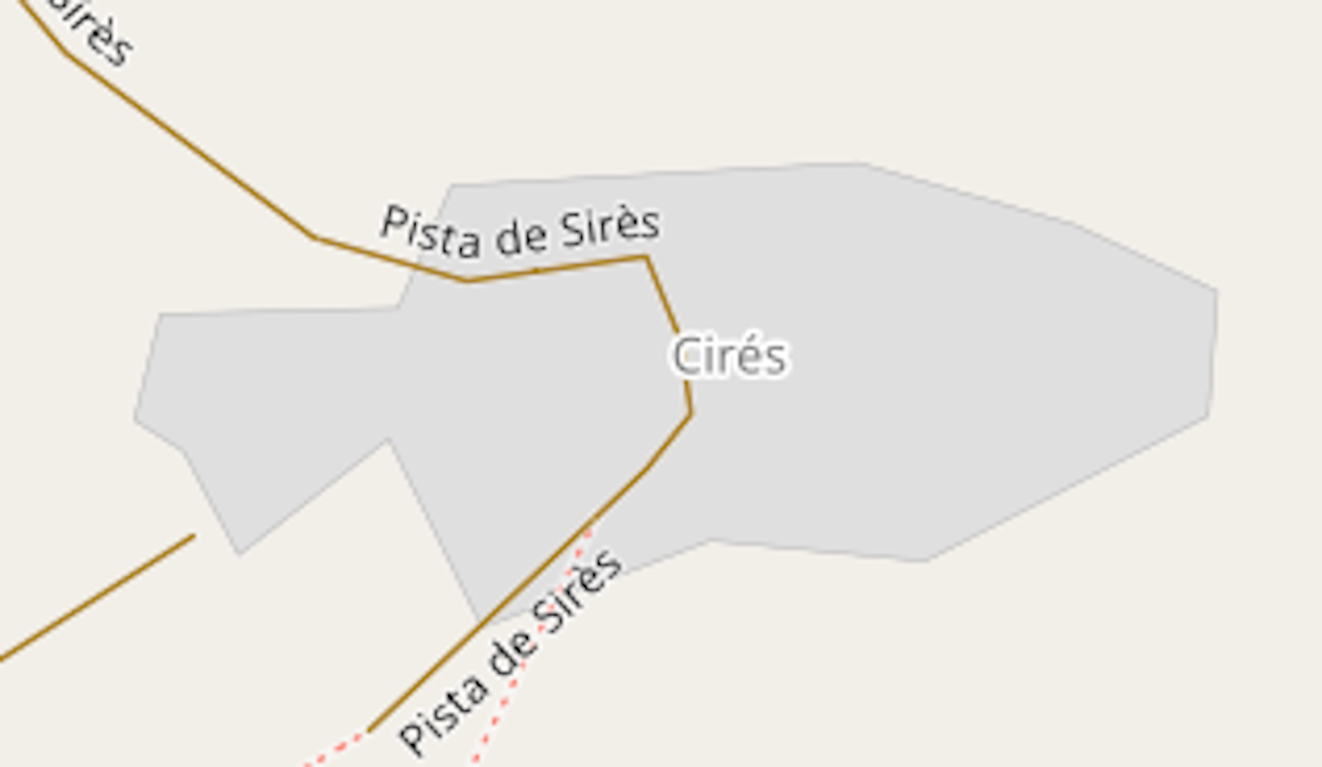 OSM in the town of Cirés