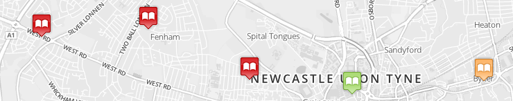 Newcastle Libraries Closures map